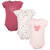 Hudson Baby Cotton Bodysuits 3-Pack, Mom Dad Heart Confetti