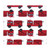Hudson Baby Cotton Flannel Receiving Blankets, Fire Truck 4-Pack