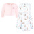 Hudson Baby Cotton Dress and Cardigan Set, Floral Bunnies