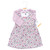 Hudson Baby Cotton Dress and Cardigan Set, Pink Purple Pretty Floral