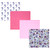 Hudson Baby Cotton Flannel Receiving Blankets, Begonia Pink Floral
