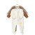 Hudson Baby Cotton Sleep and Play, Cinnamon Hearts