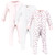 Hudson Baby Cotton Sleep and Play, Pink Bows