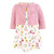 Hudson Baby Cotton Dress and Cardigan Set, Soft Painted Floral