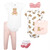 Hudson Baby Cotton Layette Set, Pink Snuggle Bear