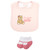 Hudson Baby Cotton Layette Set, Pink Snuggle Bear