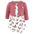 Hudson Baby Cotton Dress and Cardigan Set, Mauve Butterflies