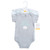 Hudson Baby Cotton Bodysuits 3-Pack, Hello World Cloud