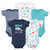 Hudson Baby Cotton Bodysuits 5-Pack, Sea Characters