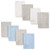 Touched By Nature Organic Cotton Burp Cloths, Blue Gray and White 8-Pack