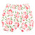 Hudson Baby Cotton Bodysuit, Shorts and Shoe Set, Coral Floral