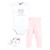 Hudson Baby Unisex Baby Cotton Bodysuit, Pant and Shoe Set, Love Mommy Elephant
