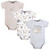 Hudson Baby Unisex Baby Cotton Bodysuits 3-Pack, Neutral Safari