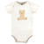 Hudson Baby Unisex Baby Cotton Bodysuits 3-Pack, Cute Bear