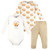 Hudson Baby Unisex Baby Cotton Bodysuit and Pant Set, Cutest Turkey
