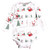 Hudson Baby Unisex Baby Cotton Long-Sleeve Bodysuits 3-Pack, Santa And Friends