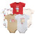 Hudson Baby Unisex Baby Cotton Bodysuits 5-Pack, Carnival