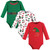 Hudson Baby Unisex Baby Cotton Long-Sleeve Bodysuits 3-Pack, Elf