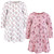Hudson Baby Girls Cotton Dresses 2-Pack, Plum Wildflower