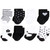 Hudson Baby Unisex Baby Cotton Rich Newborn and Terry Socks 8-Pack, Black Flower