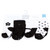 Hudson Baby Unisex Baby Cotton Rich Newborn and Terry Socks 8-Pack, Black Flower