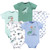 Hudson Baby Unisex Baby Cotton Bodysuits 5-Pack, Boy Dino World