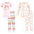 Hudson Baby Unisex Baby Cotton Pajama Set 4-Pack, Sunshine And Rainbows