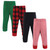 Hudson Baby Unisex Baby Cotton Pants and Leggings 4-Pack, Christmas Basic