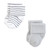 Hudson Baby Unisex Baby Cotton Rich Newborn and Terry Socks 12-Pack, Gray White Stripe