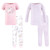 Hudson Baby Unisex Baby Cotton Pajama Set 4-Pack, Unicorn World