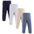Hudson Baby Unisex Baby Cotton Pants and Leggings 4-Pack, Blue Neutral
