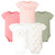 Hudson Baby Cotton Bodysuits 5-Pack, Pastel Wildflower