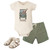 Hudson Baby Cotton Bodysuit, Shorts and Shoe Set, Going On Safari