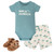 Hudson Baby Cotton Bodysuit, Shorts and Shoe Set, Hola Familia