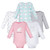 Hudson Baby Infant Girls Cotton Long-Sleeve Bodysuits 5-Pack, Pink Polar Bear