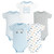 Hudson Baby Infant Boys Cotton Bodysuits 5-Pack, Blue Checker Car