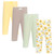 Hudson Baby Unisex Baby Cotton Pants and Leggings 4-Pack, Yellow Daisy