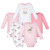 Hudson Baby Infant Girls Cotton Long-Sleeve Bodysuits 5-Pack, Carousel Horse