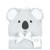 Hudson Baby Unisex Baby Cotton Poly Animal Face Hooded Towel, Classic Koala