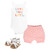 Hudson Baby Unisex Baby Cotton Bodysuit, Shorts and Shoe Set, Cutie Fruit Love