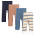 Hudson Baby Unisex Baby Cotton Pants and Leggings 4-Pack, Multi Color Stripe
