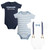 Hudson Baby Infant Boys Cotton Bodysuits 3-Pack, Handsome Blue Bow Tie