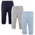 Luvable Friends Boy Toddler Tapered Ankle Pants, 3-Pack, Blue & Gray