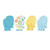 Luvable Friends Cotton Scratch Mittens, Yellow Solid