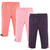 Hudson Baby Girl Baby Leggings with Ankle Bows, 3-Pack, Hearts