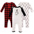 Hudson Baby Boy Union Suits/Coveralls, 3-Pack, Mr. Penguin
