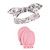 Hudson Baby Cotton Headband and Scratch Mitten Set, Toile