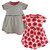 Touched By Nature Girl Toddler Organic Cotton Dress, 2-Pack, Red Poppy