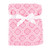 Luvable Friends Girl Coral Fleece Blanket, Pink Rose