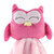 Hudson Baby Animal Face Security Blanket, Pink Owl